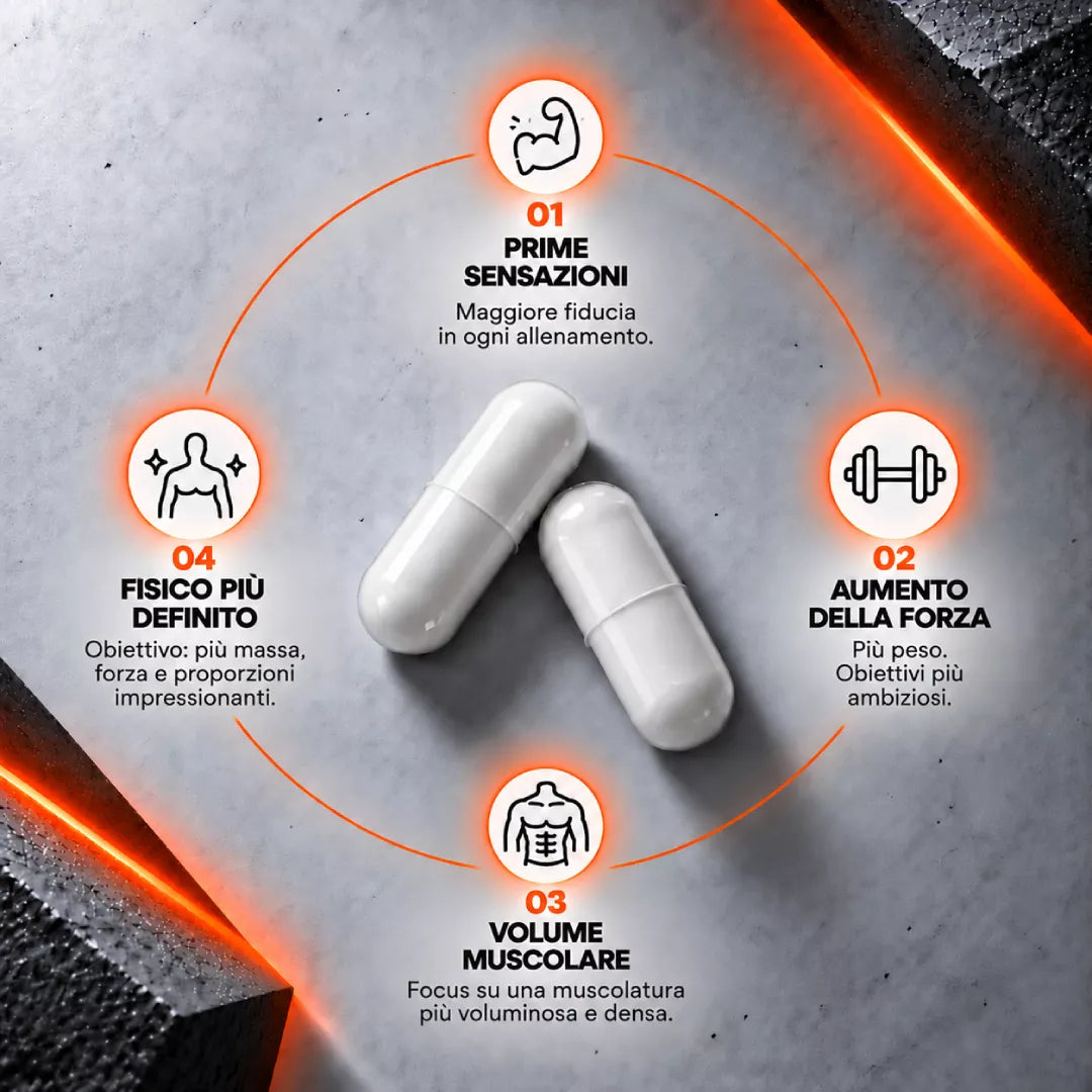 infografica fitness con capsule bianche