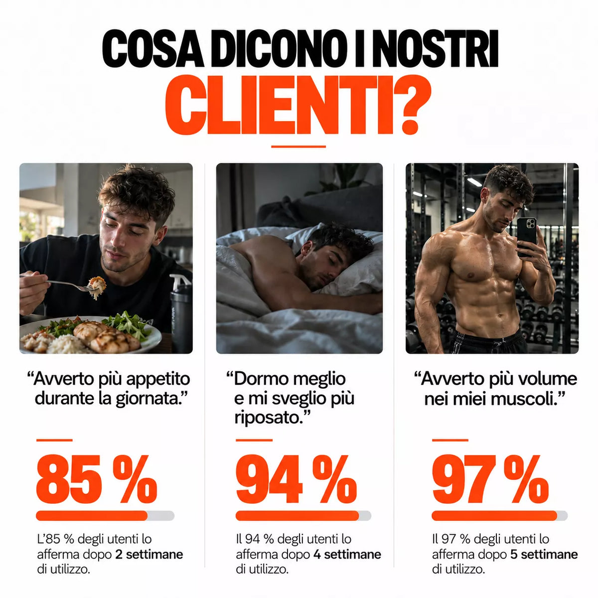 italian client testimonials infographic