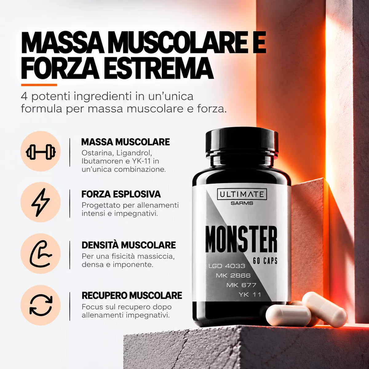 ultimate monster massa muscolare e forza